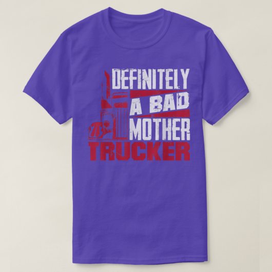 Fright Truck Driving Trucker Definitely A Bad Moth Tシャツ (デザイン正面)