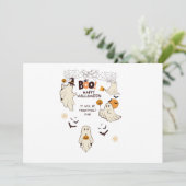 Frightfully Fun Ghosts – Cute Halloween Cartoon  招待状 (スタンド正面)