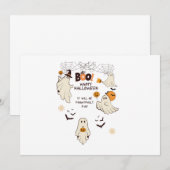 Frightfully Fun Ghosts – Cute Halloween Cartoon  招待状 (正面/裏面)