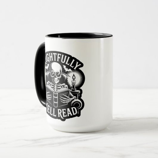 Frightfully Well Read Candlelight Skeleton マグカップ (正面左)