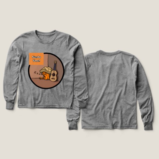 Frijole Frog Siesta Boy's LS Shirt (デザイン 正面＆背面)