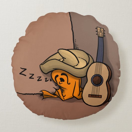 Frijole Frog Siesta Pillow ラウンドクッション (正面)