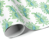 Frilly Frond in Green and Aqua ラッピングペーパー (ロールコーナー)