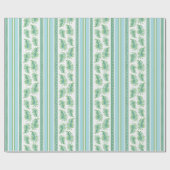 Frilly Frond Stripe in Green and Aqua ラッピングペーパー (フラット)