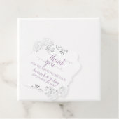 Frilly Lavender, White & Silver 結婚's Thank You フェイバータグ (インサイチュ)
