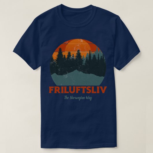Friluftsliv Connect With Nature The Norwegian Way Tシャツ (デザイン正面)