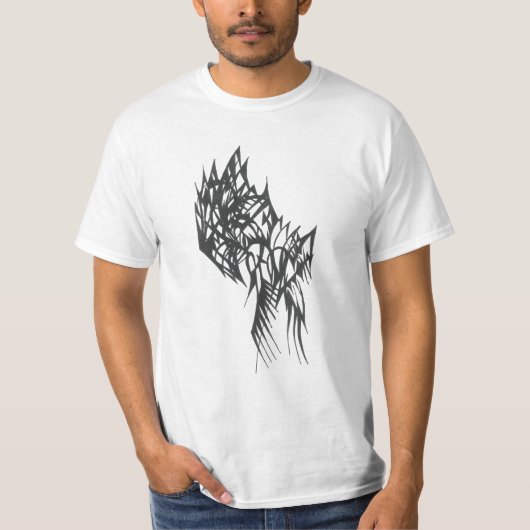 Fringe Black White Abstract Tribal Tattoo Art Tシャツ (正面)