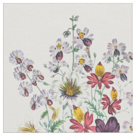 Fringeflowersおよびビロードのトランペット花 ファブリック