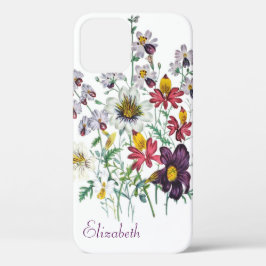Fringeflowers/パーソナライズされたVelvet Trumpetの花 iPhone 12ケース