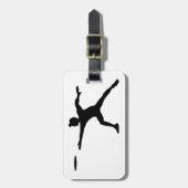 Frisbeeシルエット荷物タグ ラゲッジタグ (正面縦)