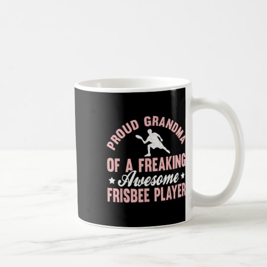 Frisbee Player Ultimate Frisbee Disc Golf Grandma  コーヒーマグカップ (右)