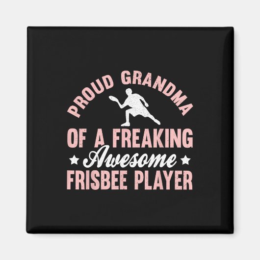 Frisbee Player Ultimate Frisbee Disc Golf Grandma  マグネット (正面)