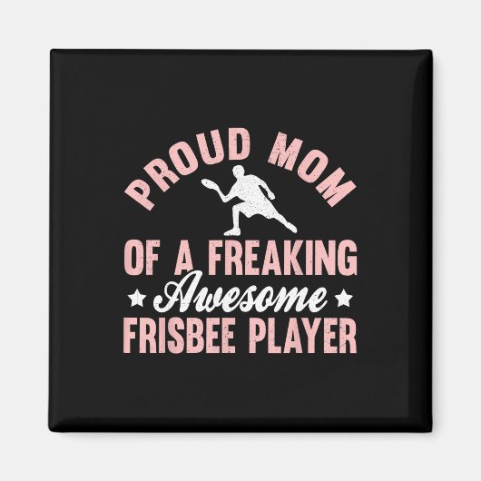 Frisbee Player Ultimate Frisbee Disc Golf Mom Moth マグネット (正面)