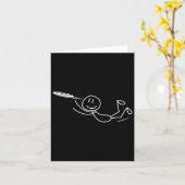 Frisbee Stickman Disc Golf Funny Ultimate Frisbee  カード (黄色い花)