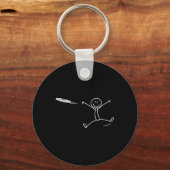 Frisbee Stickman Disc Golf Funny Ultimate Frisbee  キーホルダー (正面)