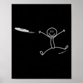 Frisbee Stickman Disc Golf Funny Ultimate Frisbee  ポスター (正面)