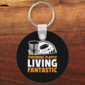 Frisbee Throwing Plastic Living Fantastic Disc Gol キーホルダー (正面)