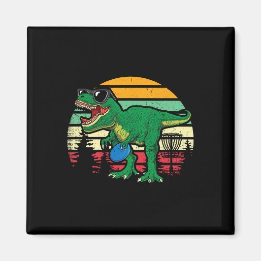 Frisbees Dino Cute T Rex Dinosaur Kids Boys Disc G マグネット (正面)