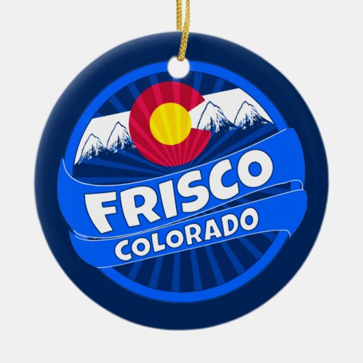 Friscoコロラド州山の破烈の休日のオーナメント セラミックオーナメント (正面)
