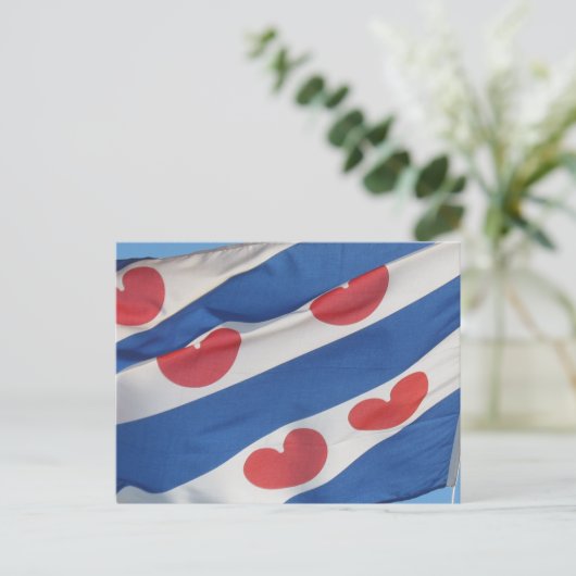 Frisianの旗(Fryslan)の郵便はがき ポストカード (スタンド正面)