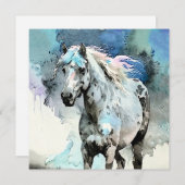 Frisky Appaloosa Mare Watercolour シーズンカード (正面/裏面)