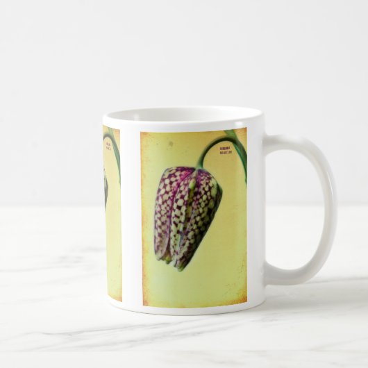 Fritillariaのmeleagris コーヒーマグカップ (右)
