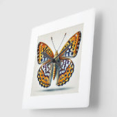 Fritillaries Butterfly 260824IREF243 - Watercolor スクエア壁時計 (傾斜)