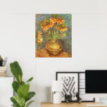 Fritillaries in a Copper Vase by Vincent van Gogh ポスター<br><div class="desc">Fritillaries in a Copper Vase (1887) by Vincent van Gogh is a vintage post impressionism fine art floral still life painting. Orange garden flowers, Fritillaria (aka missionbells) in a copper vase. About the artist: Vincent Willem van Gogh (1853-1890) was a post impressionist painter whose work was most notable for its...</div>