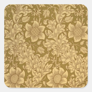 「Fritillary」の壁紙のデザイン1885年 スクエアシール