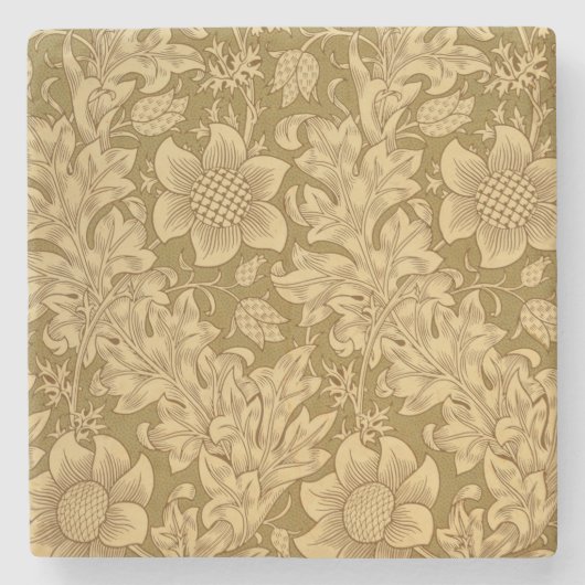 「Fritillary」の壁紙のデザイン1885年 ストーンコースター (正面)