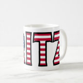Fritz Name Vorname USA styled Tasse Kaffeetasse コーヒーマグカップ (正面右)