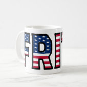 Fritz Name Vorname USA styled Tasse Kaffeetasse コーヒーマグカップ (正面左)