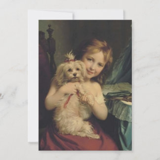 Fritz Zuber-Buhler – ビッホンを持つ若い女性fr 招待状