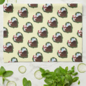 Frizzle Chicken Wreath Christmas キッチンタオル (折り畳み)