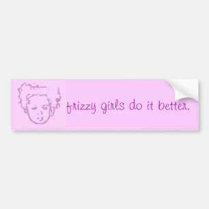 Frizzy女の子のバンパーステッカー-赤面 バンパーステッカー