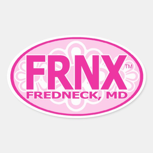 FRNXの女の子らしいデカール 楕円形シール (正面)