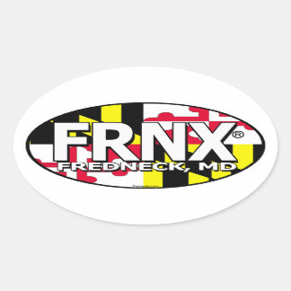 FRNXメリーランド州旗デカール 楕円形シール