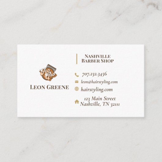 Fro理容師ショップ名刺 名刺 (正面)