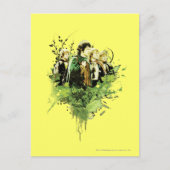 FRODO™とHobbits Vector Collage ポストカード (正面)