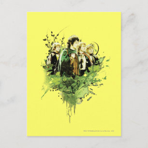 FRODO™とHobbits Vector Collage ポストカード