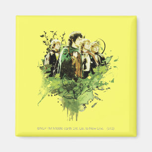 FRODO™とHobbits Vector Collage マグネット