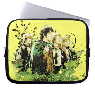 FRODO™とHobbits Vector Collage ラップトップスリーブ
