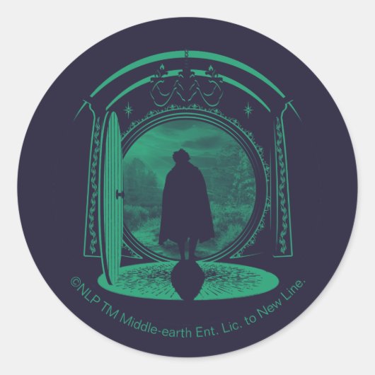FRODO™ LEAVING THE SHIRE™ シルエット ラウンドシール (正面)