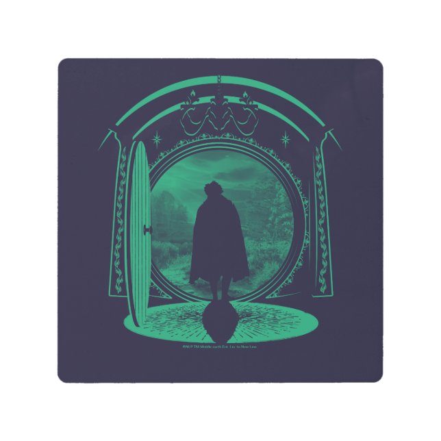 FRODO™ Leaving THE SHIRE™ Silhouette メタルプリント (正面)