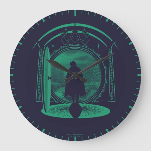 FRODO™ Leaving THE SHIRE™ Silhouette ラージ壁時計 (正面)