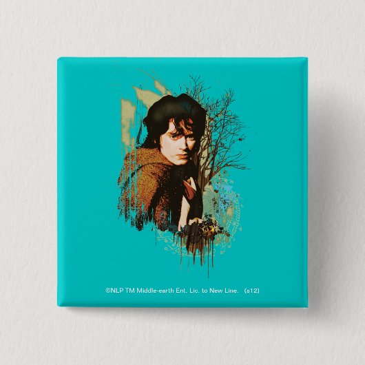 FRODO™ Mixed Media Vector Collage 缶バッジ (正面)
