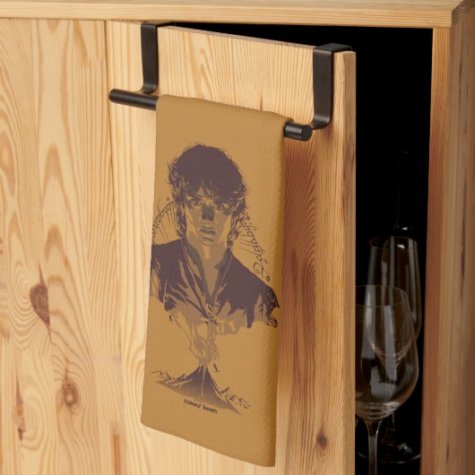FRODO™ MOUNT DOOM™ テングワール刻印 グラフィック キッチンタオル (三つ折り)