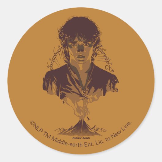 FRODO™ MOUNT DOOM™ テングワール刻印 グラフィック ラウンドシール (正面)