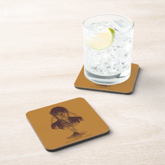 FRODO™ MOUNT DOOM™ Tengwar Inscription Graphic コースター (右側)