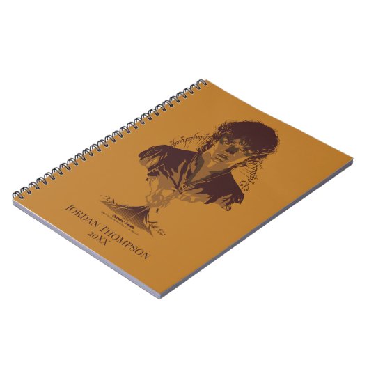 FRODO™ MOUNT DOOM™ Tengwar Inscription Graphic ノートブック (左側)